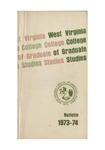 West Virginia College of Graduate Studies Bulletin, 1973-1974 by WVCOGS