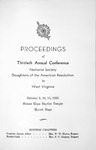 Proceedings of Thirtieth Annual Conference for the Daughters of the American Revolution in West Virginia, October 9-11, 1935