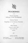 Proceedings of the Thirty-Fourth Annual State Conference for the Daughters of the American Revolution in West Virginia, October 12-14, 1939