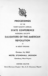 Proceedings of the Thirty-Eighth Annual State Conference for the Daughters of the American Revolution in West Virginia, October 14, 1943