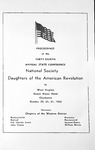 Proceedings of the Forty-Eighth Annual State Conference for the Daughters of the American Revolution in West Virginia, October 29-31, 1953