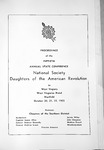 Proceedings of the Fiftieth Annual State Conference for the Daughters of the American Revolution in West Virginia, October 20-22, 1955