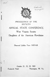 Proceedings of the Sixtieth Annual State Conference for the Daughters of the American Revolution in West Virginia, October 21-23, 1965