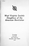 Proceedings of the Sixty-Ninth Annual State Conference for the Daughters of the American Revolution in West Virginia, October 17-19, 1974