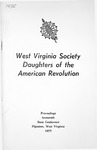 Proceedings of the Seventieth Annual State Conference for the Daughters of the American Revolution in West Virginia, October 22-24, 1975