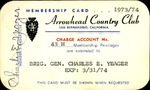 Arrowhead County Club Membership Card