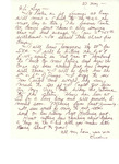 May 27th Letter from Chuck Yeager to Glennis Yeager